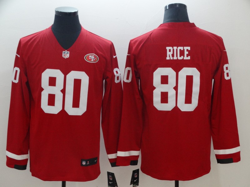 Men's San Francisco 49ers Jerry Rice #80 Red Alternate Jersey